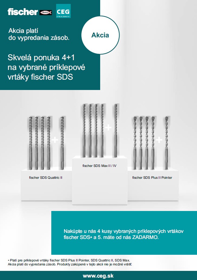 fischer akcia vrtaky sds plus, sds max