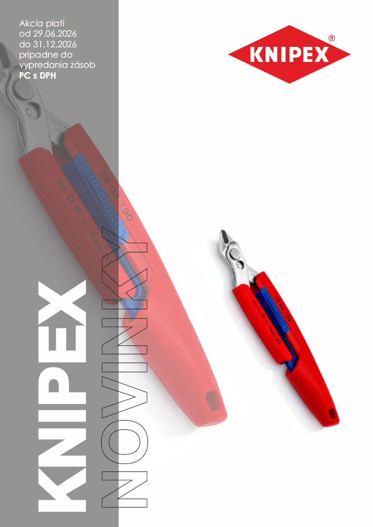 Titulná stránka akciovej ponuky KNIPEX NOVINKY, ktorá platí od 29.6.2026 do 31.12.2026.